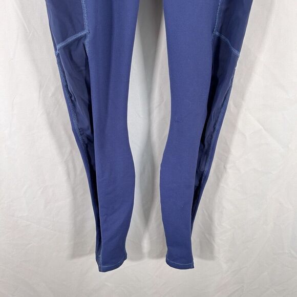 Fabletics Leggings Women's Small Blue Pull On Mid Rise Stretchy Side Mesh - Picture 3 of 9